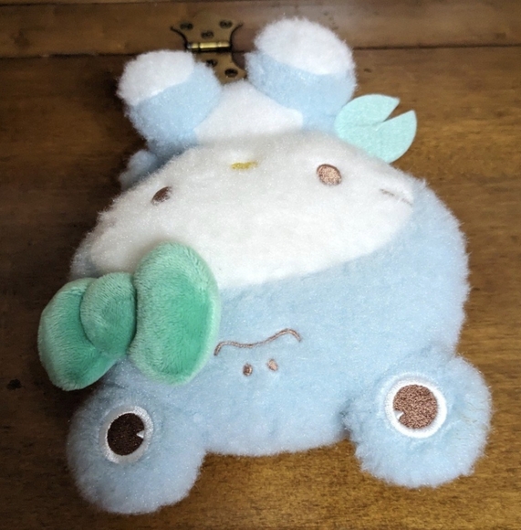 Sanrio Hello Kitty Frog Kigurumi Blue Soft and Fluffy 11" Plushie - Picture 5 of 6